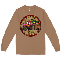 Toasted Coconut Christmas Tractor Long Sleeve Tee - RanaPortraitStore