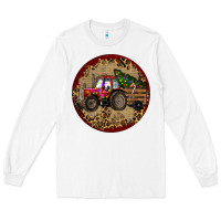 White Christmas Tractor Long Sleeve Tee - RanaPortraitStore