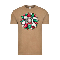 Vintage Coffee sunflower i̇talian flag Vintage Tee - JahusDesignShop