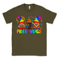 Army Green LGBTQ Free Hugs Gnomes Classic Tee - BundleAndBundleShop