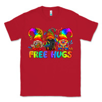 Red LGBTQ Free Hugs Gnomes Classic Tee - BundleAndBundleShop
