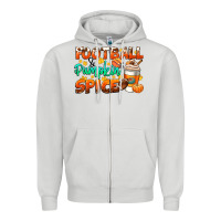 Dove Grey football pumpkin spice Zipper Hoodie - CowGirlArtShop