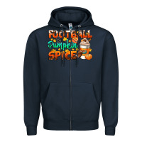 Navy football pumpkin spice Zipper Hoodie - CowGirlArtShop