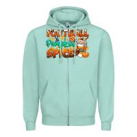 Seafoam football pumpkin spice Zipper Hoodie - CowGirlArtShop