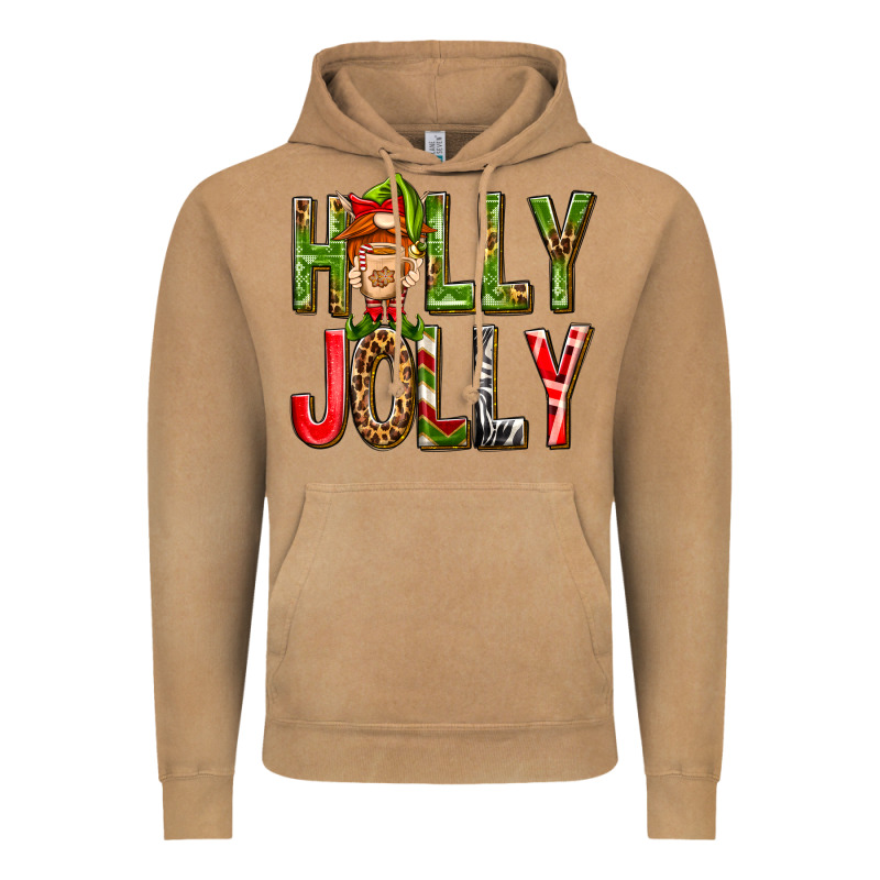 Holly Jolly Elf Gnome Vintage Hoodie by NancyCooperArtShop | Teevron
