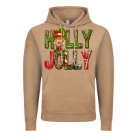 Vintage Coffee Holly Jolly elf gnome Vintage Hoodie - NancyCooperArtShop