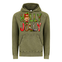 Vintage Olive Holly Jolly elf gnome Vintage Hoodie - NancyCooperArtShop