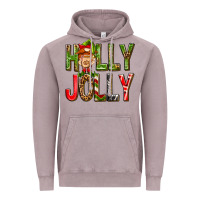 Vintage Zinc Holly Jolly elf gnome Vintage Hoodie - NancyCooperArtShop