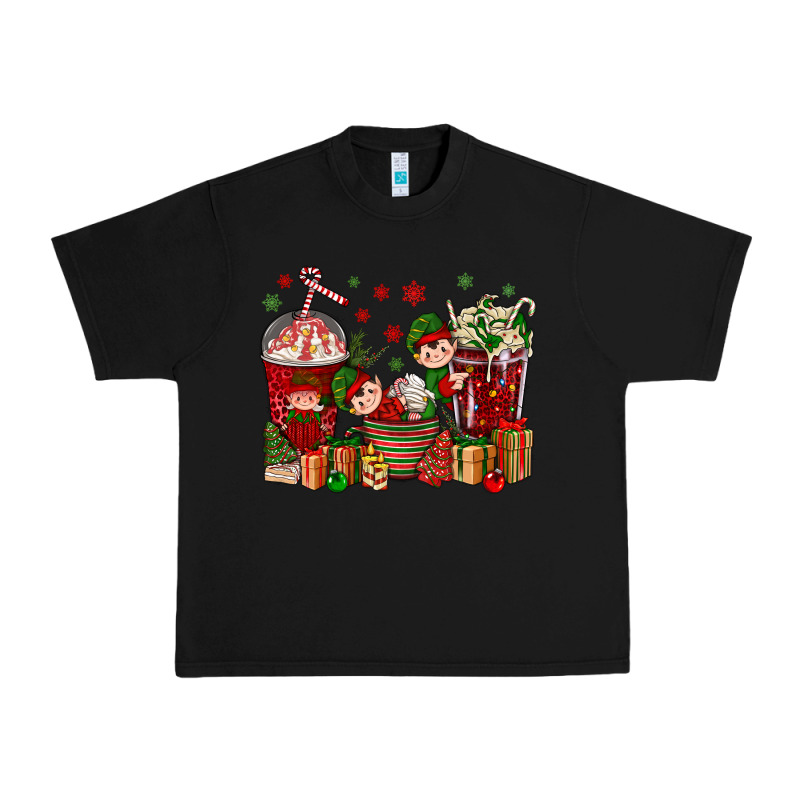 Elf Coffee Cups Christmas Urban Heavy Tee by BundleAndBundleShop | Teevron