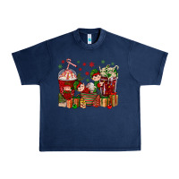 Navy Elf Coffee Cups Christmas Urban Heavy Tee - BundleAndBundleShop