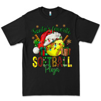 Black Santa's Favorite Softball player Premium Tee - NancyCooperArtShop