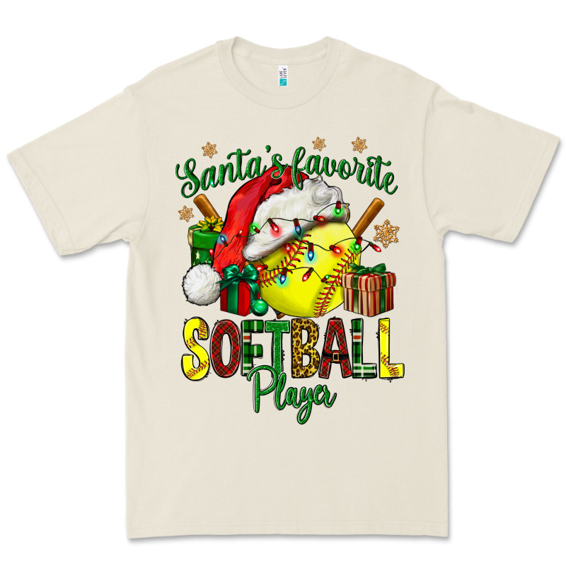 Santa's Favorite Softball Player Premium Tee by NancyCooperArtShop | Teevron