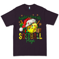 Plum Santa's Favorite Softball player Premium Tee - NancyCooperArtShop