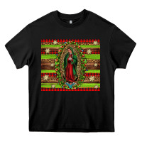 Black our lady of Guadalupe Christmas Heavy Core Tee - Jasminsmagicworld