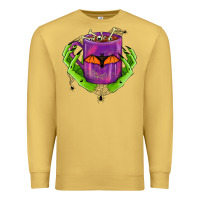Antique Gold Halloween Coffee Cup With Hands Premium Sweatshirt - FaDigitalArtStudio