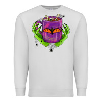 Dove Grey Halloween Coffee Cup With Hands Premium Sweatshirt - FaDigitalArtStudio