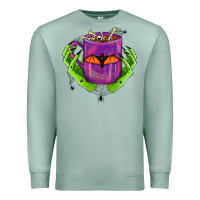 Seafoam Halloween Coffee Cup With Hands Premium Sweatshirt - FaDigitalArtStudio