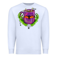 White Halloween Coffee Cup With Hands Premium Sweatshirt - FaDigitalArtStudio