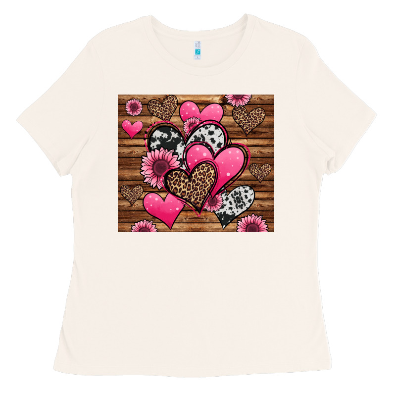 Valentines Day Western Hearts And Sunflowers Ladies Tee by Jasminsmagicworld | Teevron