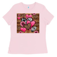 Bubblegum Pink valentines day western hearts and sunflowers Ladies Tee - Jasminsmagicworld