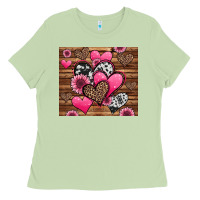 Matcha valentines day western hearts and sunflowers Ladies Tee - Jasminsmagicworld