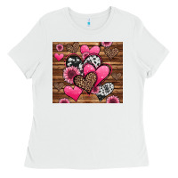 White valentines day western hearts and sunflowers Ladies Tee - Jasminsmagicworld