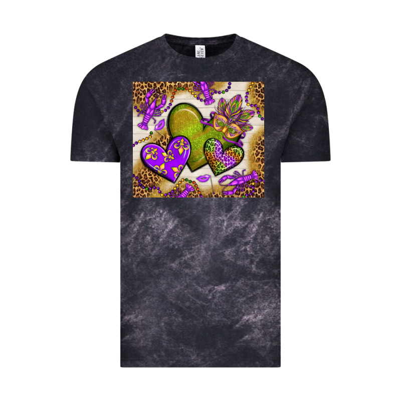 Mardi Gras Hearts Tumbler Bbs Vintage Tee by BundleAndBundleShop | Teevron