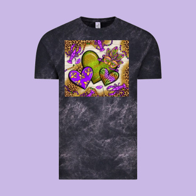 Mardi Gras Hearts Tumbler Bbs Vintage Tee Designed By Bundleandbundleshop