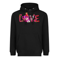 Black Love Coffee Mug Valentines Day Heavyweight Hoodie - FaDigitalArtStudio