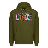 Army Green love valentines day nurse Premium Hoodie - OliviaCreatesArt