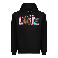 Black love valentines day nurse Premium Hoodie - OliviaCreatesArt