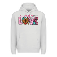 Dove Grey love valentines day nurse Premium Hoodie - OliviaCreatesArt