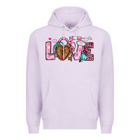 Lilac love valentines day nurse Premium Hoodie - OliviaCreatesArt
