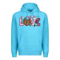 Ocean Blue love valentines day nurse Premium Hoodie - OliviaCreatesArt