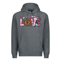 Rock love valentines day nurse Premium Hoodie - OliviaCreatesArt