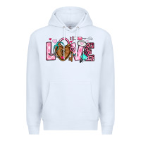 White love valentines day nurse Premium Hoodie - OliviaCreatesArt