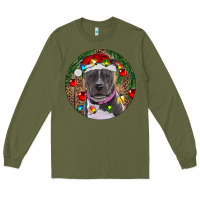 Army Green Christmas Pitbull Long Sleeve Tee - RanaPortraitStore