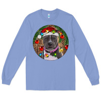Colony Blue Christmas Pitbull Long Sleeve Tee - RanaPortraitStore