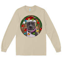Mushroom Christmas Pitbull Long Sleeve Tee - RanaPortraitStore