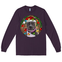 Plum Christmas Pitbull Long Sleeve Tee - RanaPortraitStore