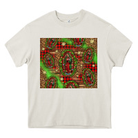 Cream our lady of Guadalupe Christmas Heavy Core Tee - Jasminsmagicworld
