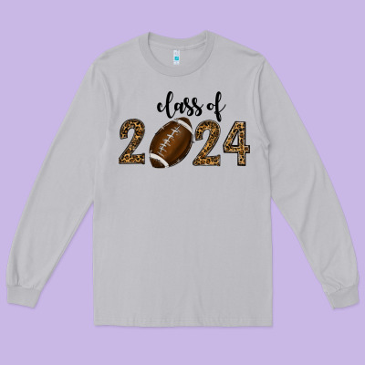 Class Of 2024 American Football Long Sleeve Tee Designed By Ranaportraitstore