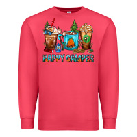 Cardinal Happy Camper Coffee Cups Premium Sweatshirt - FaDigitalArtStudio