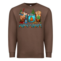Chestnut Happy Camper Coffee Cups Premium Sweatshirt - FaDigitalArtStudio