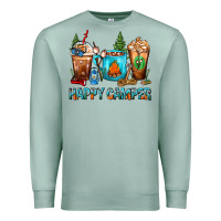 Seafoam Happy Camper Coffee Cups Premium Sweatshirt - FaDigitalArtStudio