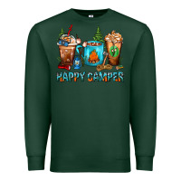 Sports Green Happy Camper Coffee Cups Premium Sweatshirt - FaDigitalArtStudio