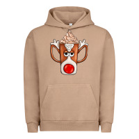 Pigment Burro Coffee  Animal Urban Hoodie - CowhideDigitalArt