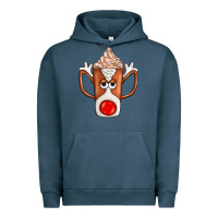 Pigment Midnight Navy Coffee  Animal Urban Hoodie - CowhideDigitalArt
