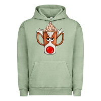 Pigment Oil Green Coffee  Animal Urban Hoodie - CowhideDigitalArt