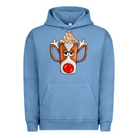 Pigment Pebble Blue Coffee  Animal Urban Hoodie - CowhideDigitalArt